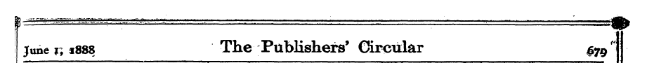 jfune r, 1888 The Publishers * Circular ...