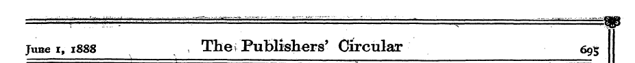 June i, 1888 , The v Publishers' Circula...