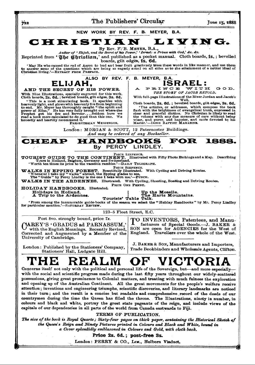 Publishers’ Circular (1880-1890): jS F Y, 1st edition - Ad02805