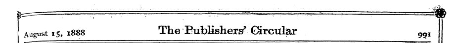 August 15,1888 The Publishers ? Circular...