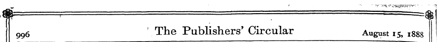 996 ' The Publishers' Circular August 15...