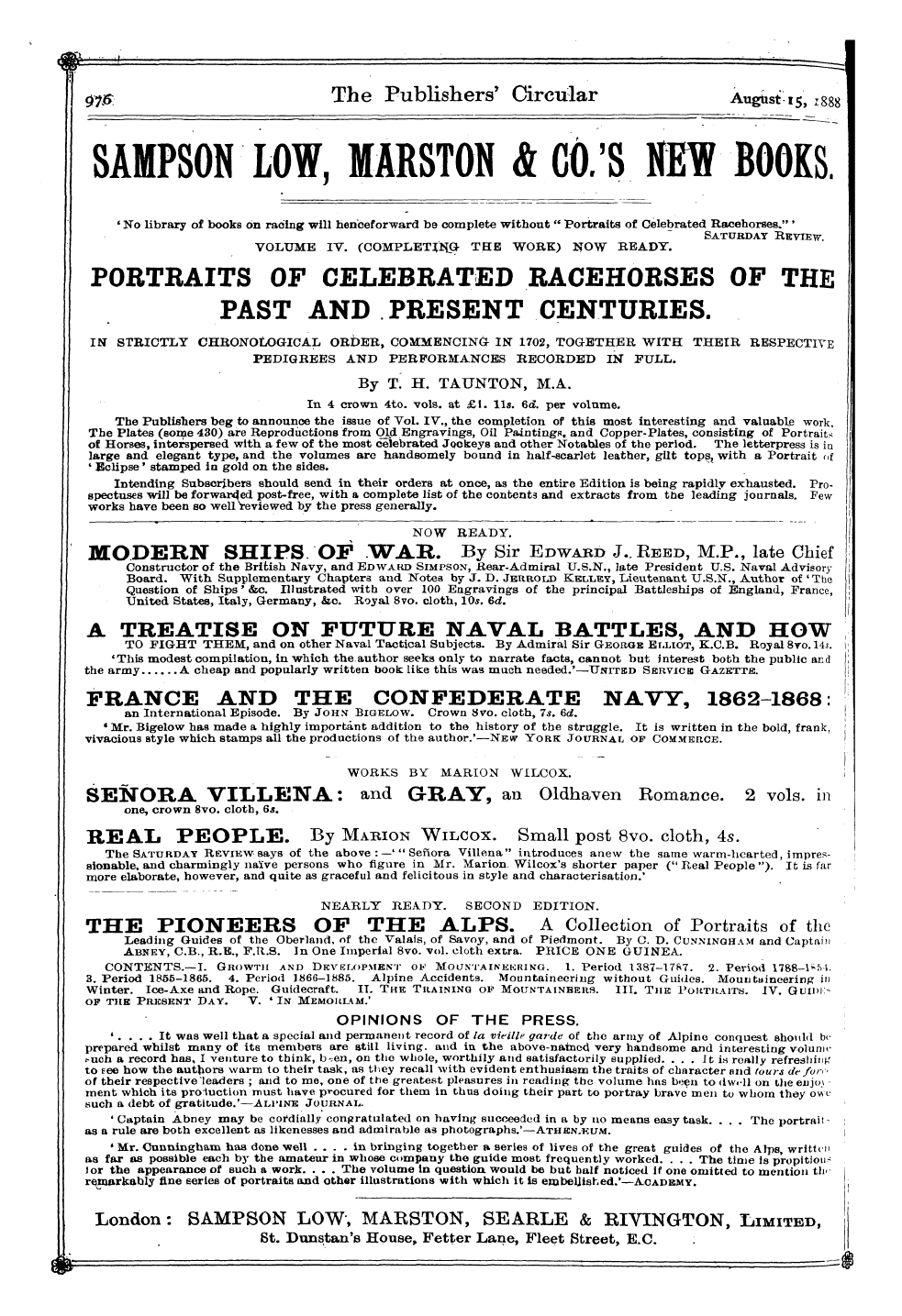 Publishers’ Circular (1880-1890): jS F Y, 1st edition: 74