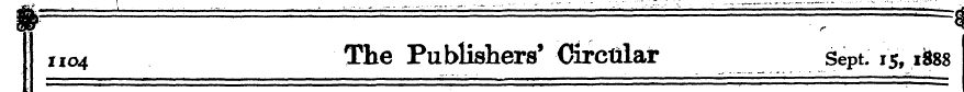 1104 The Publishers' Circular Sept. 15, ...