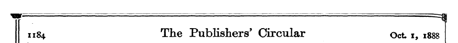 1184. The Publishers' Circular Oct 1, 18...