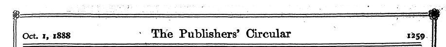 Oct. i, 1888 THe Publishers' Circular 1*...