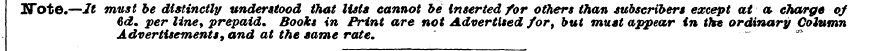 Wote.—It must 6d, be per distinctly line...