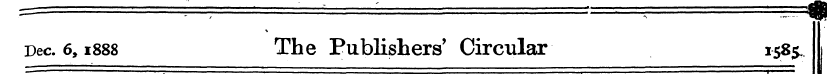 ¦ ¦ - / ^ — ''W % Dec. 6,1888 The Publis...