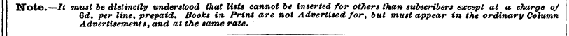 Note.—It must 6d. be per distinctly line...