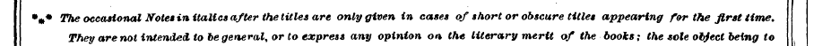 %? The occasional Note* in italics after...