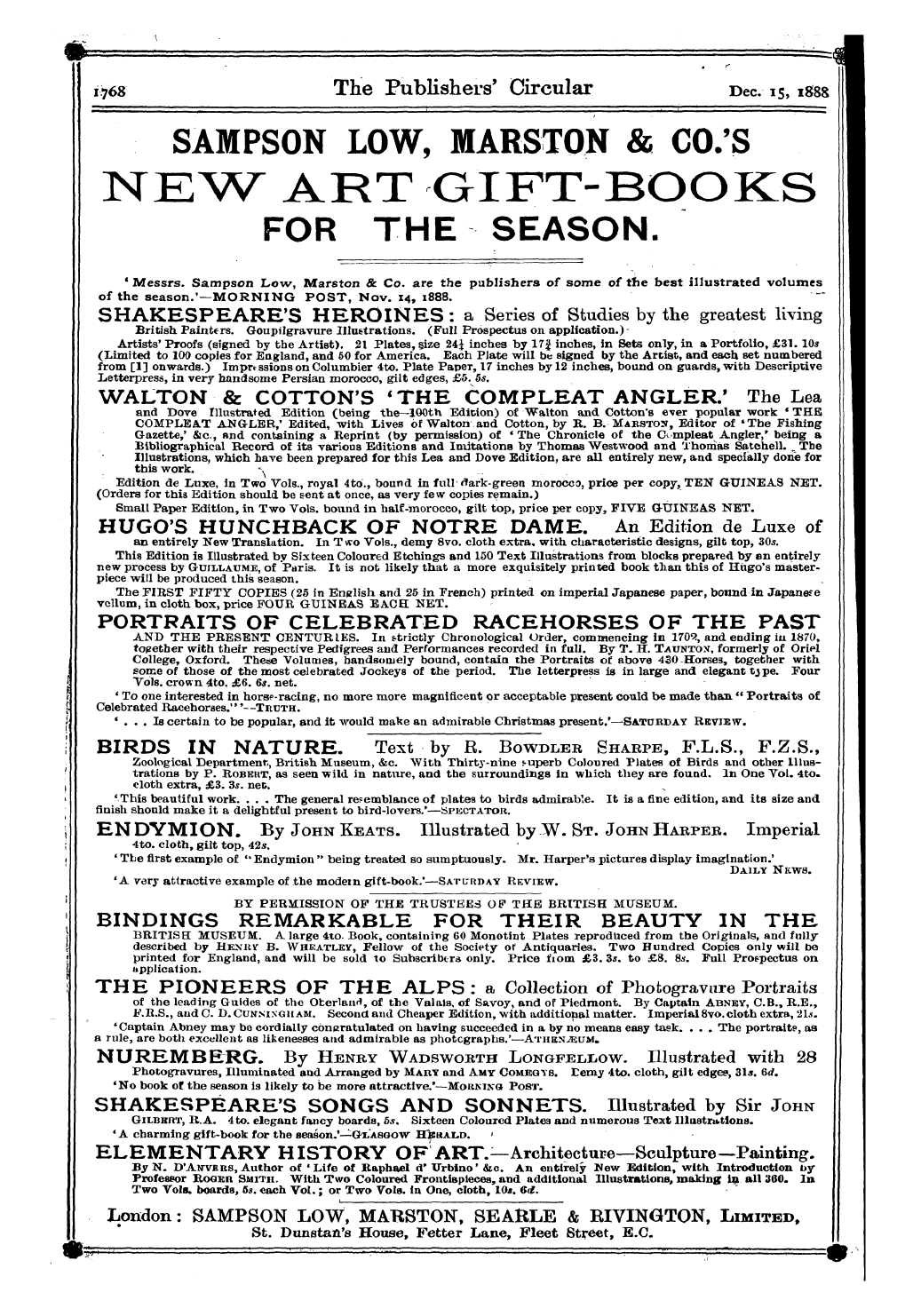 Publishers’ Circular (1880-1890): jS F Y, 1st edition: 26