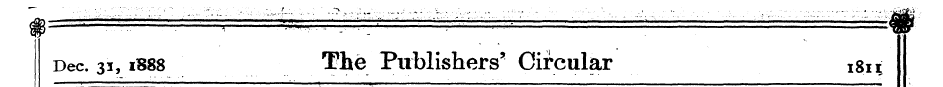 Dec. 31,1888 The Publishers' Circular ^i...