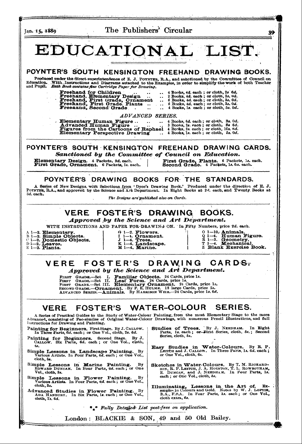 Publishers’ Circular (1880-1890): jS F Y, 1st edition - Ad04101