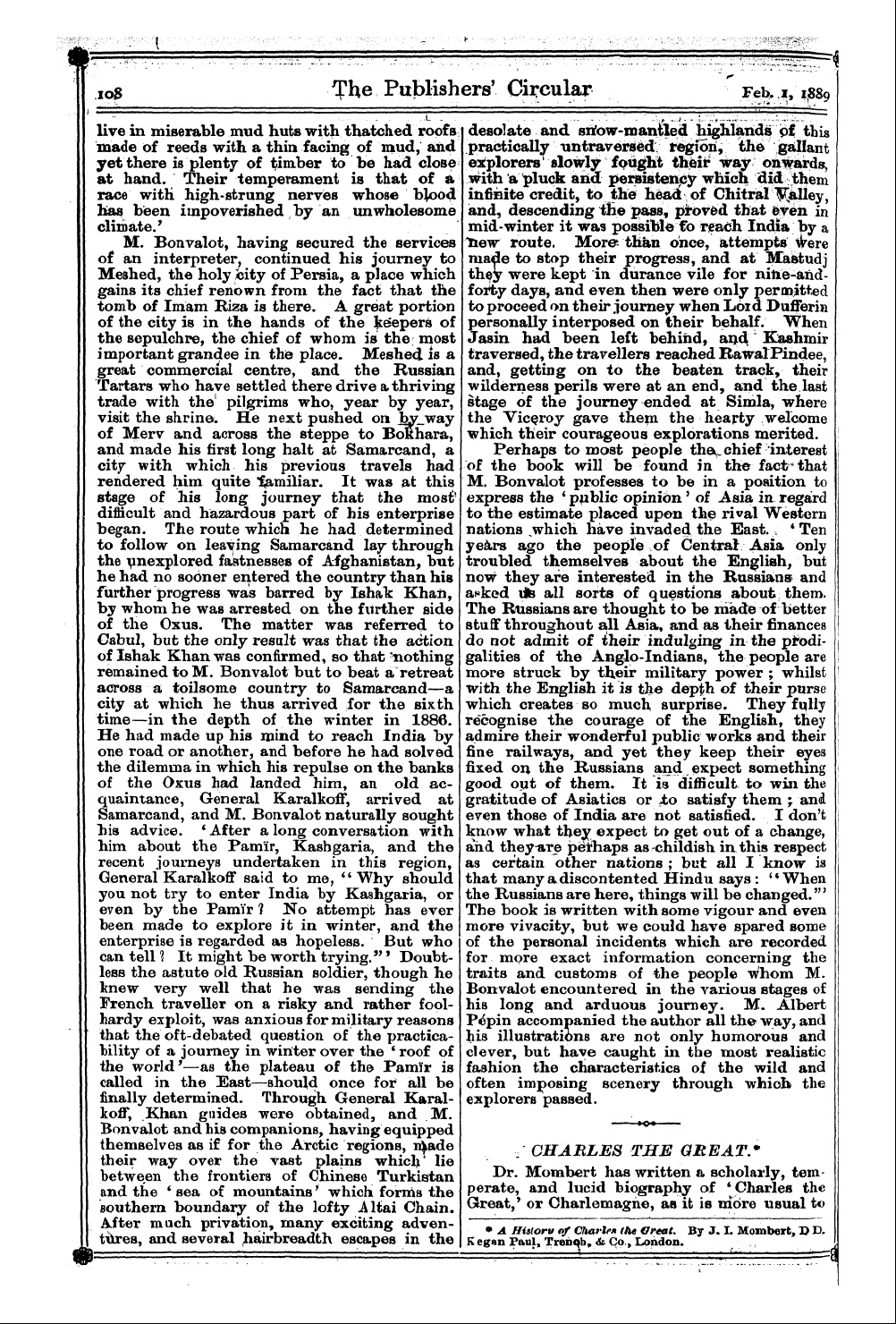 Publishers’ Circular (1880-1890): jS F Y, 1st edition - Thro Jljjljc\,\J Ugh \J\Xl1. - T L & Jll...