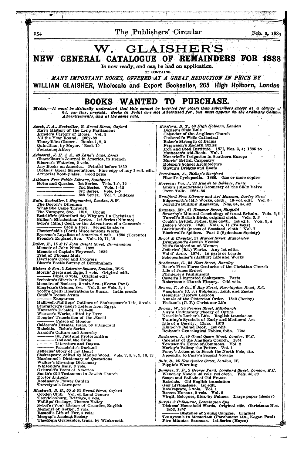 Publishers’ Circular (1880-1890): jS F Y, 1st edition - •Trt-I . ^Rv ¦* N • ¦* » R-M « "¦ I