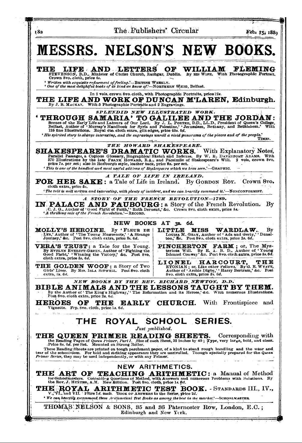 Publishers’ Circular (1880-1890): jS F Y, 1st edition - ' 'I'.'." ;:.:.. " ¦>" ' . '' ., ¦ '.. ....