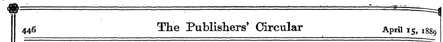 446 The Publishers * Circular April 15, ...