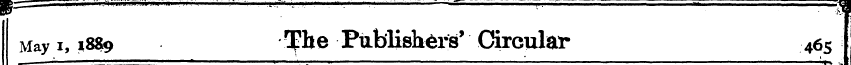 ' '•' • L ' ¦¦ ^- w=- r-m May i, 1889 ¦f...