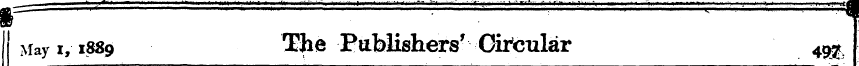 May i, 1889 The Pnbiishers r Gii'cular 4...