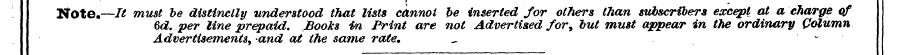 Note.—It must 6d. be per distinctly line...