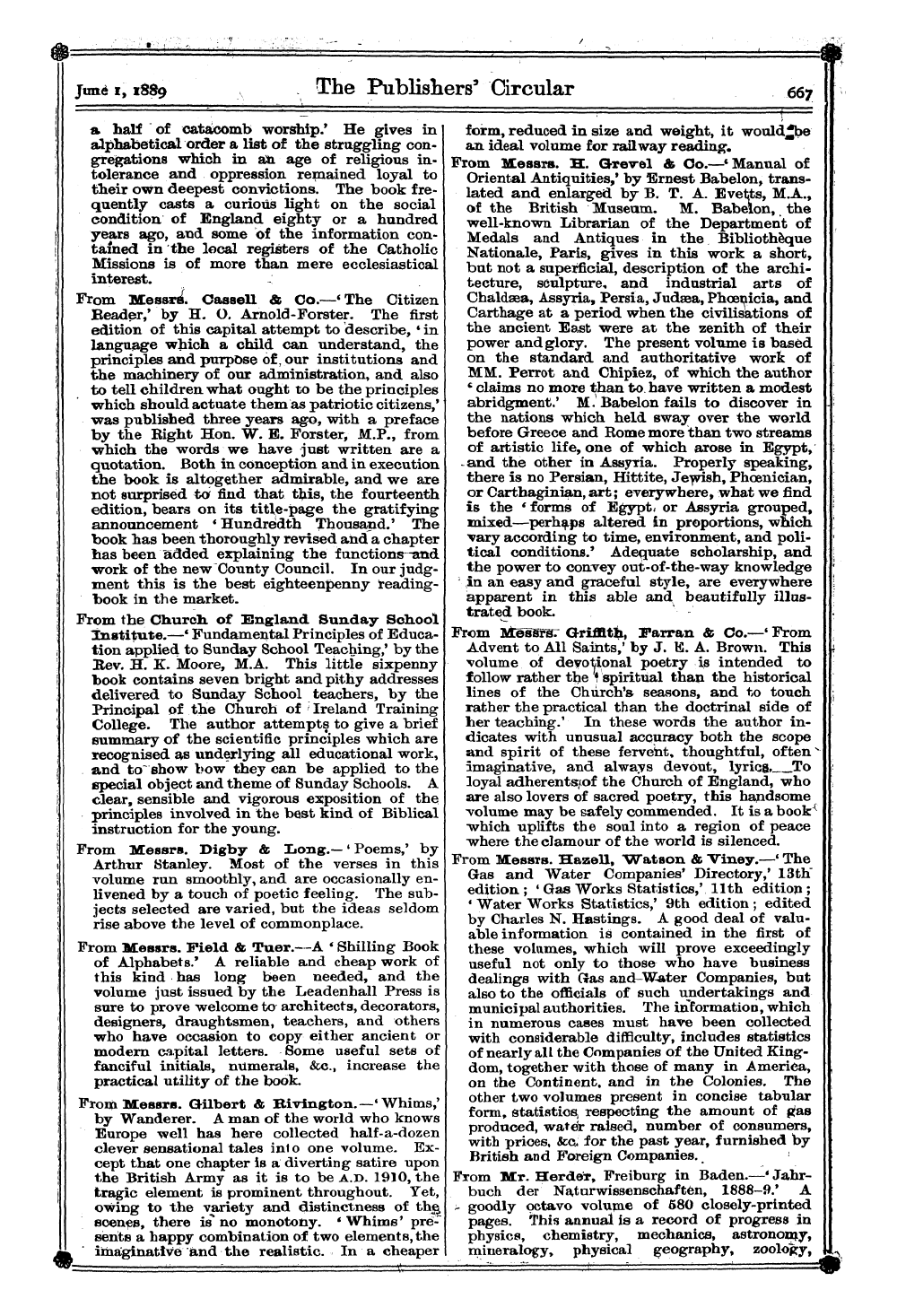 Publishers’ Circular (1880-1890): jS F Y, 1st edition - • • ¦ ' - ¦ ¦ ¦•--• -¦ • < I ¦ ' — « M ,...