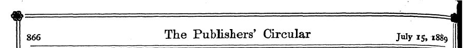 866 The Publishers' Circular July 15,188...