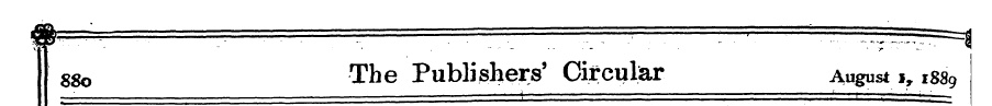 88o The Publishers' Circular August i, 1...