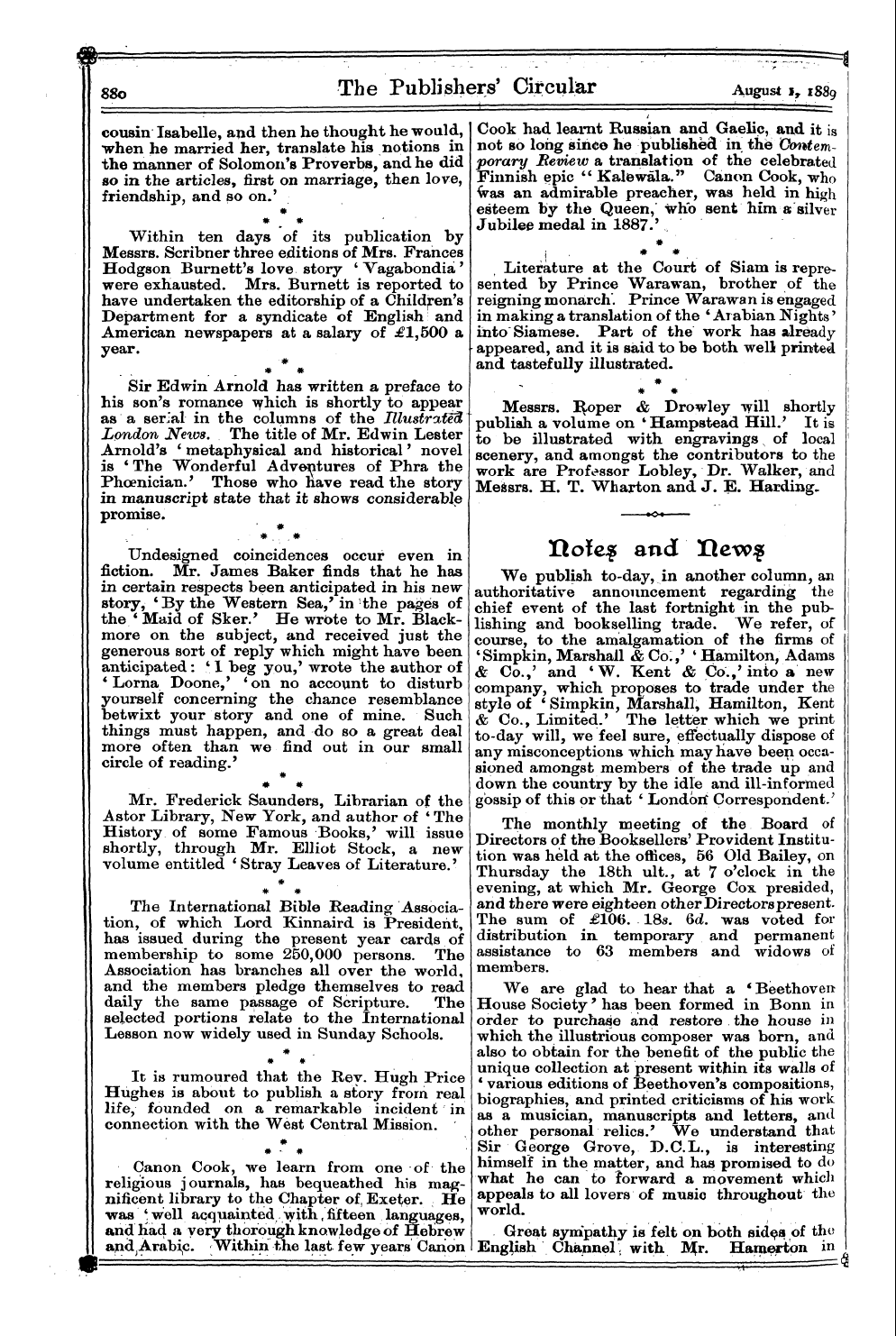 Publishers’ Circular (1880-1890): jS F Y, 1st edition - Ilofepf And Ilewf