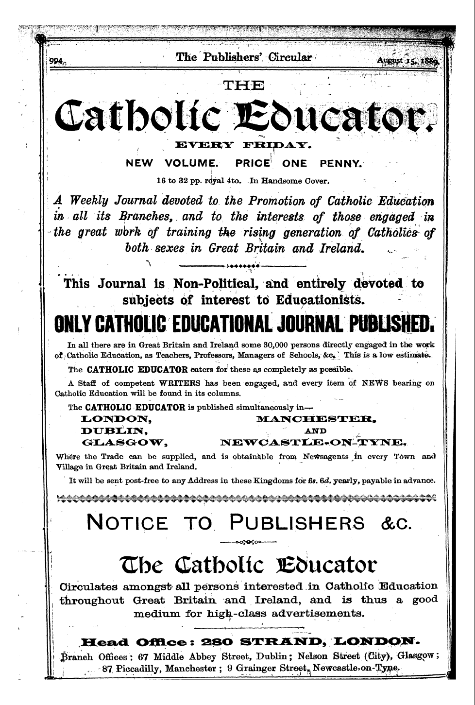 Publishers’ Circular (1880-1890): jS F Y, 1st edition: 68