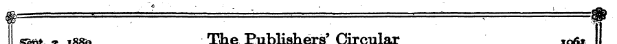gzpt. &, .1889 The Publishers' Circular ...