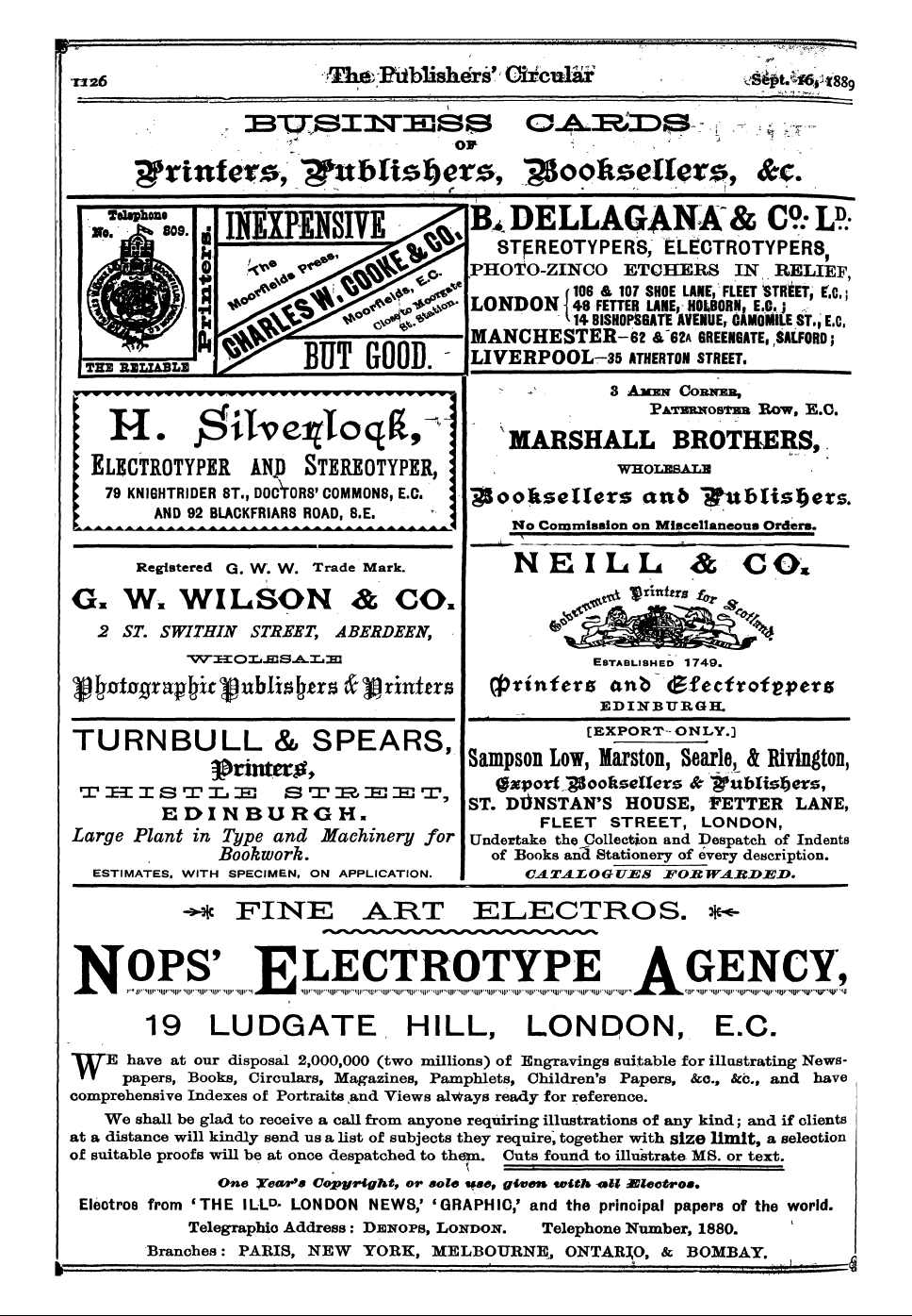 Publishers’ Circular (1880-1890): jS F Y, 1st edition - Ad04410