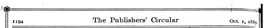 1194 The Publishers' Circular Oct. i, 18...