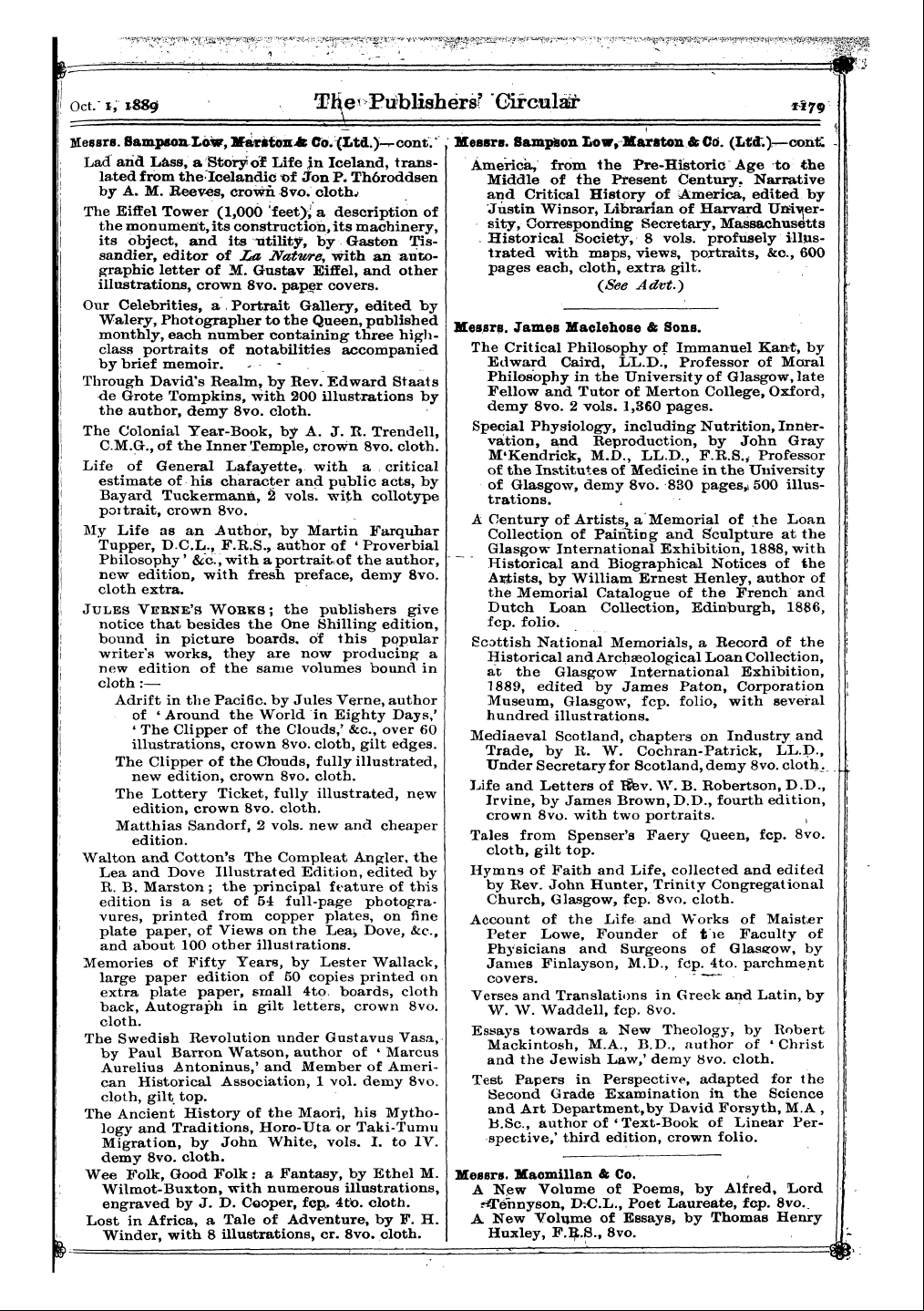 Publishers’ Circular (1880-1890): jS F Y, 1st edition - L ^ ---"- ^ " :-¦ ¦ ¦ -¦ ¦ ¦ • • ¦ ¦ - -...