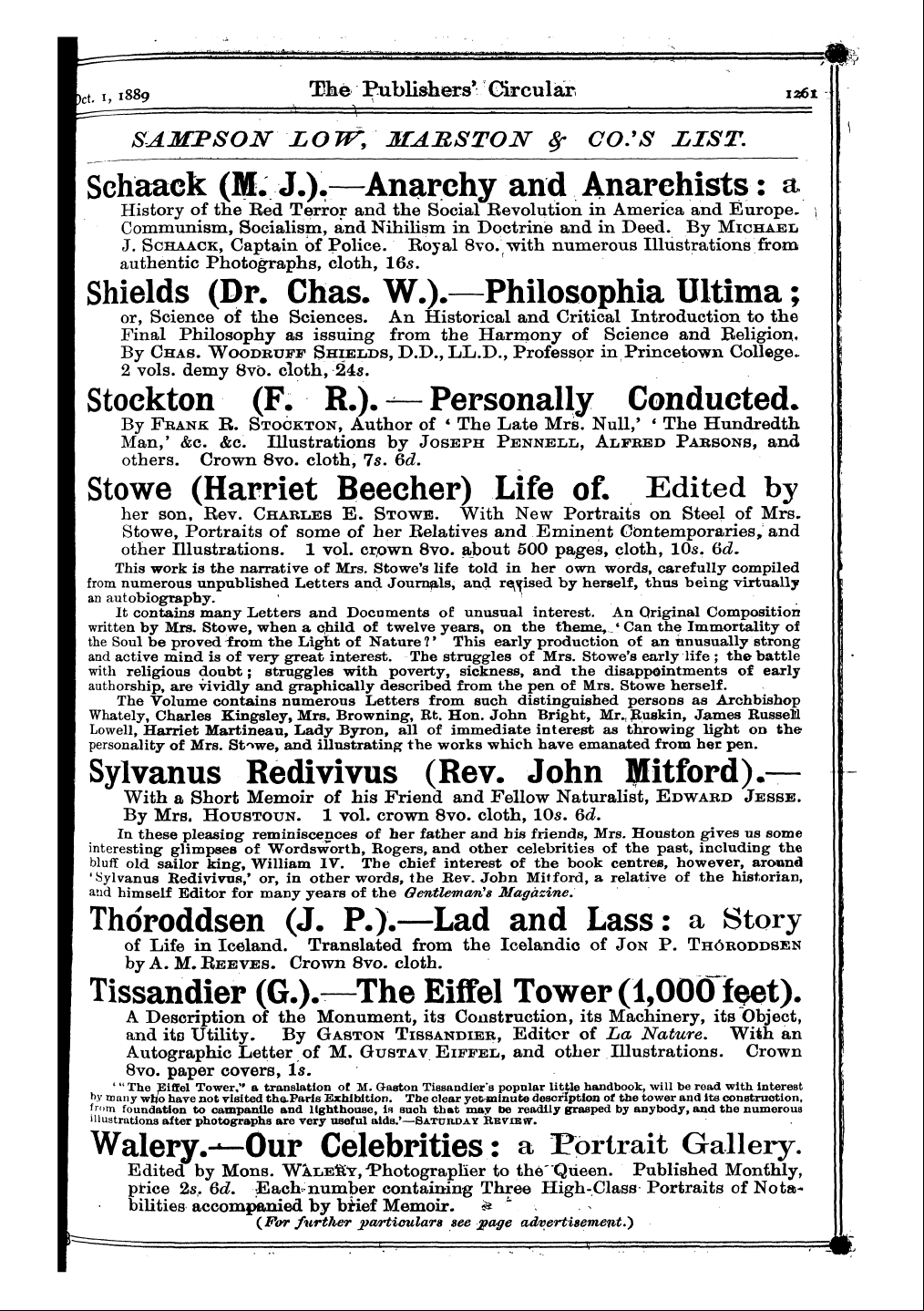 Publishers’ Circular (1880-1890): jS F Y, 1st edition - ^^^^^^^H - ¦ .—V..*- . .Mmml -Tlj Mfc U ...