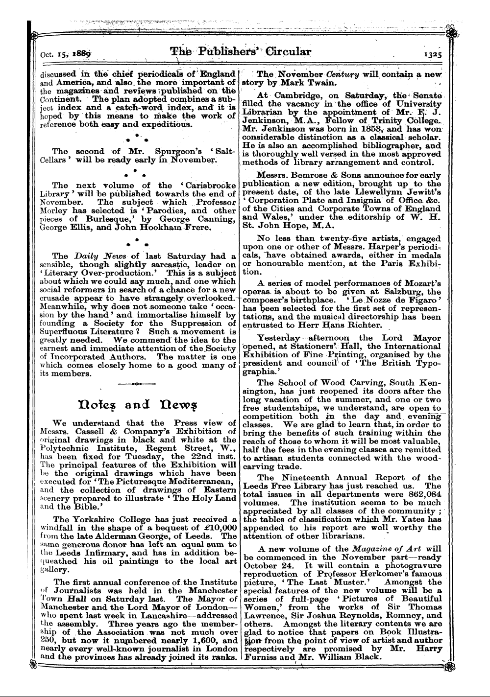 Publishers’ Circular (1880-1890): jS F Y, 1st edition: 7