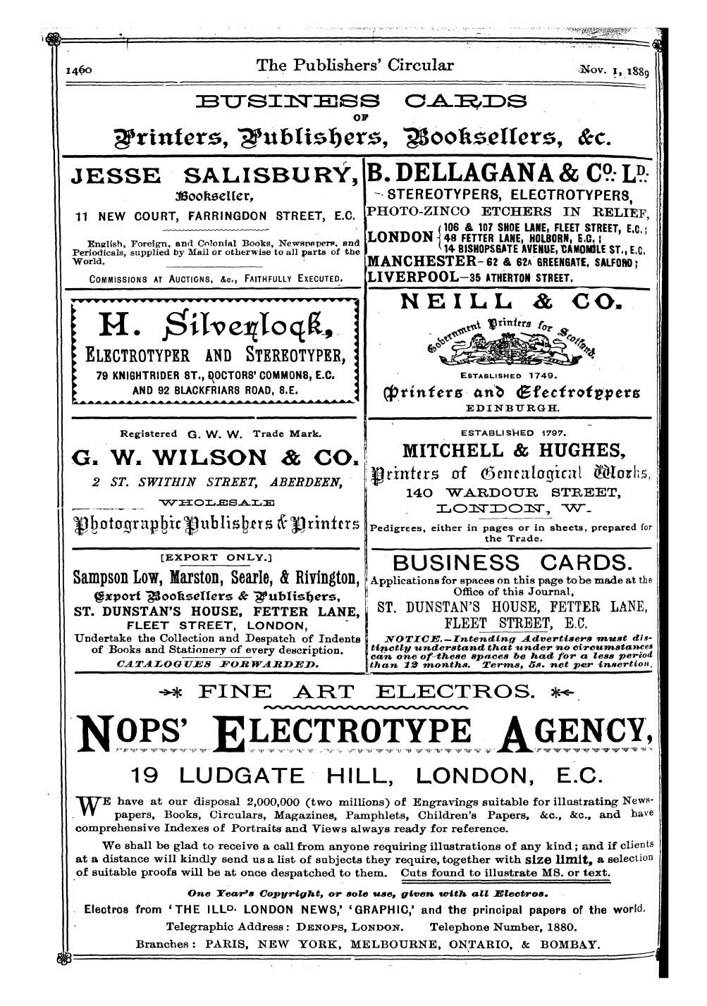 Publishers’ Circular (1880-1890): jS F Y, 1st edition - Ad08404