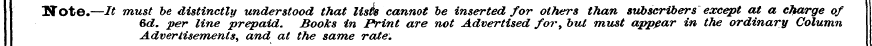 TTote.—It must 6d. be per distinct line ...