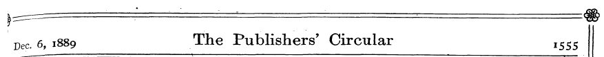 Dec. 6, 1889 The Publishers' Circular I5...