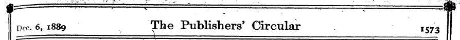 pec. 6, 1889 The Publishers' Circular IW...