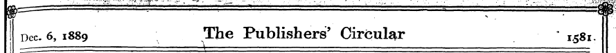 Dec. 6, 1889 The Publishers' Circular • ...