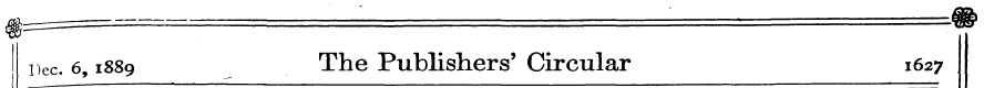 Dec. 6,1889 The Publishers' Circular 162...