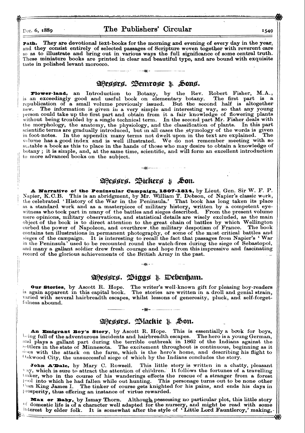 Publishers’ Circular (1880-1890): jS F Y, 1st edition - 1 • I A$Esfj9fc£. 2&Iffgg & 2dc&Eitf>Mii...