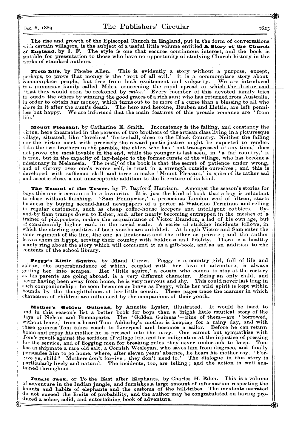 Publishers’ Circular (1880-1890): jS F Y, 1st edition: 89