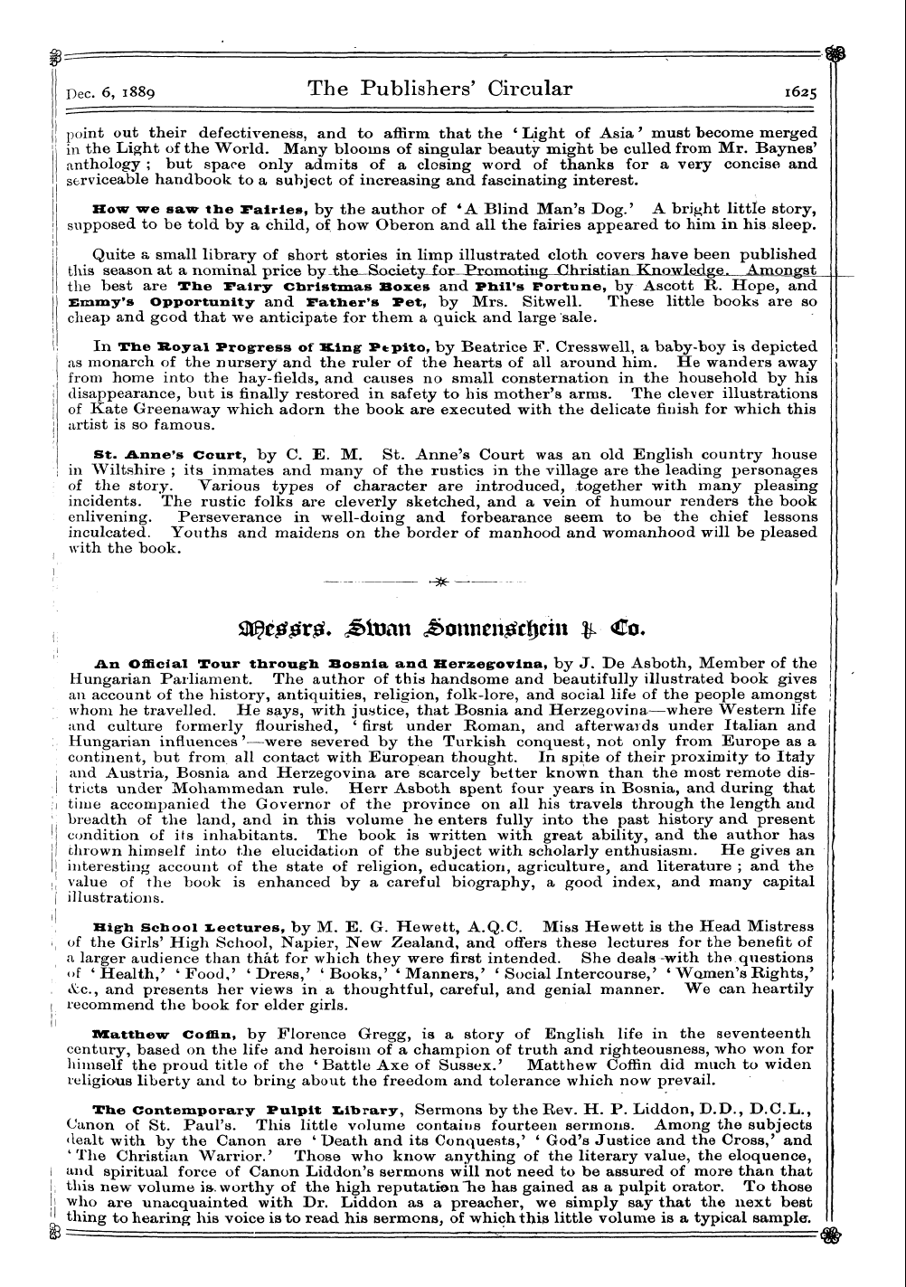 Publishers’ Circular (1880-1890): jS F Y, 1st edition: 91