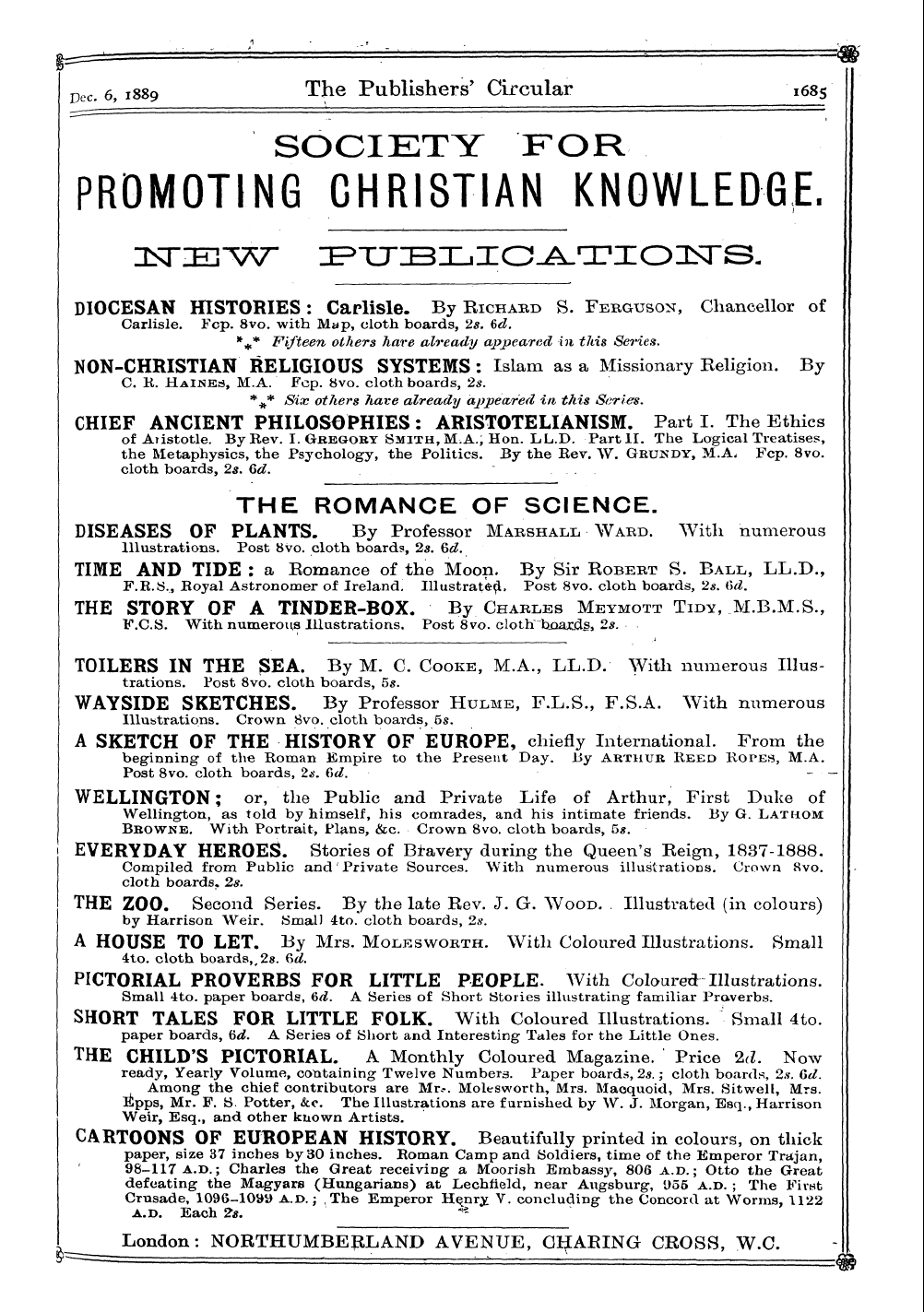 Publishers’ Circular (1880-1890): jS F Y, 1st edition - Ad18001