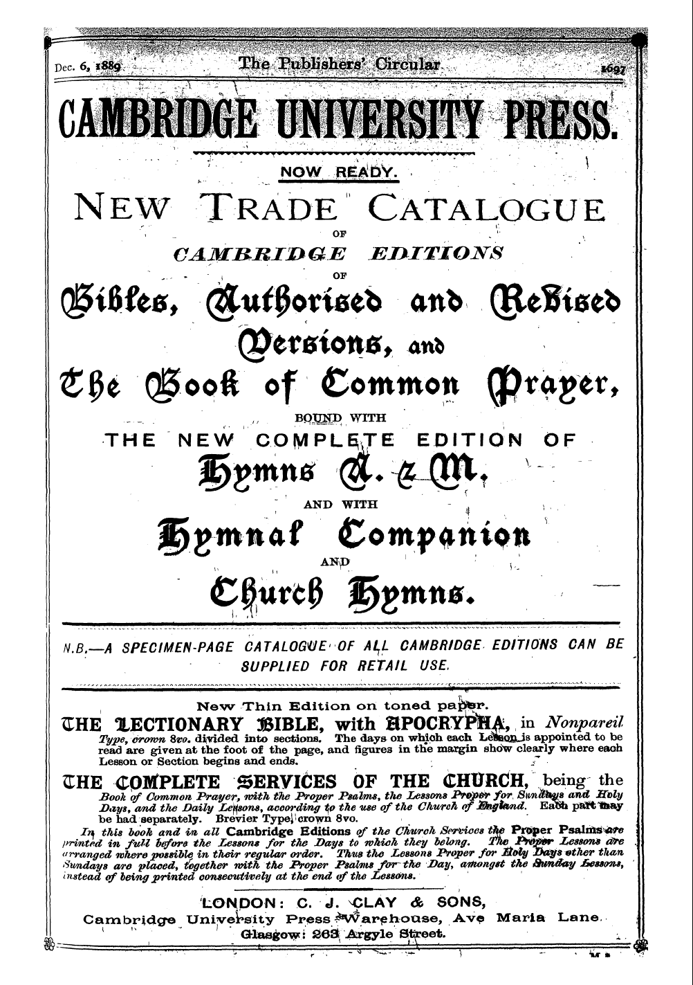 Publishers’ Circular (1880-1890): jS F Y, 1st edition - ' ^_ ^Sffig^^