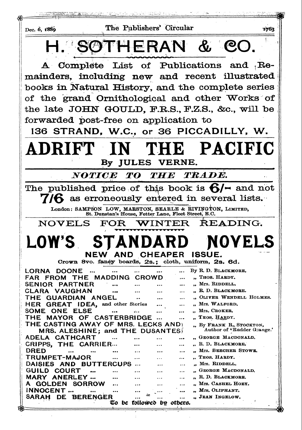 Publishers’ Circular (1880-1890): jS F Y, 1st edition - .. - It .•,- - ^ ^ - / V I ^ ^ Wrw Jt/.....