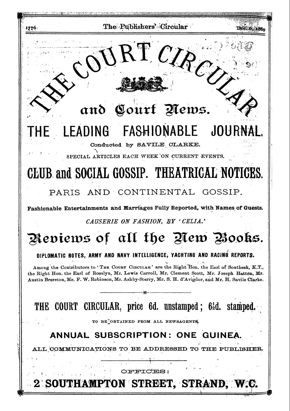 Publishers’ Circular (1880-1890): jS F Y, 1st edition: 374