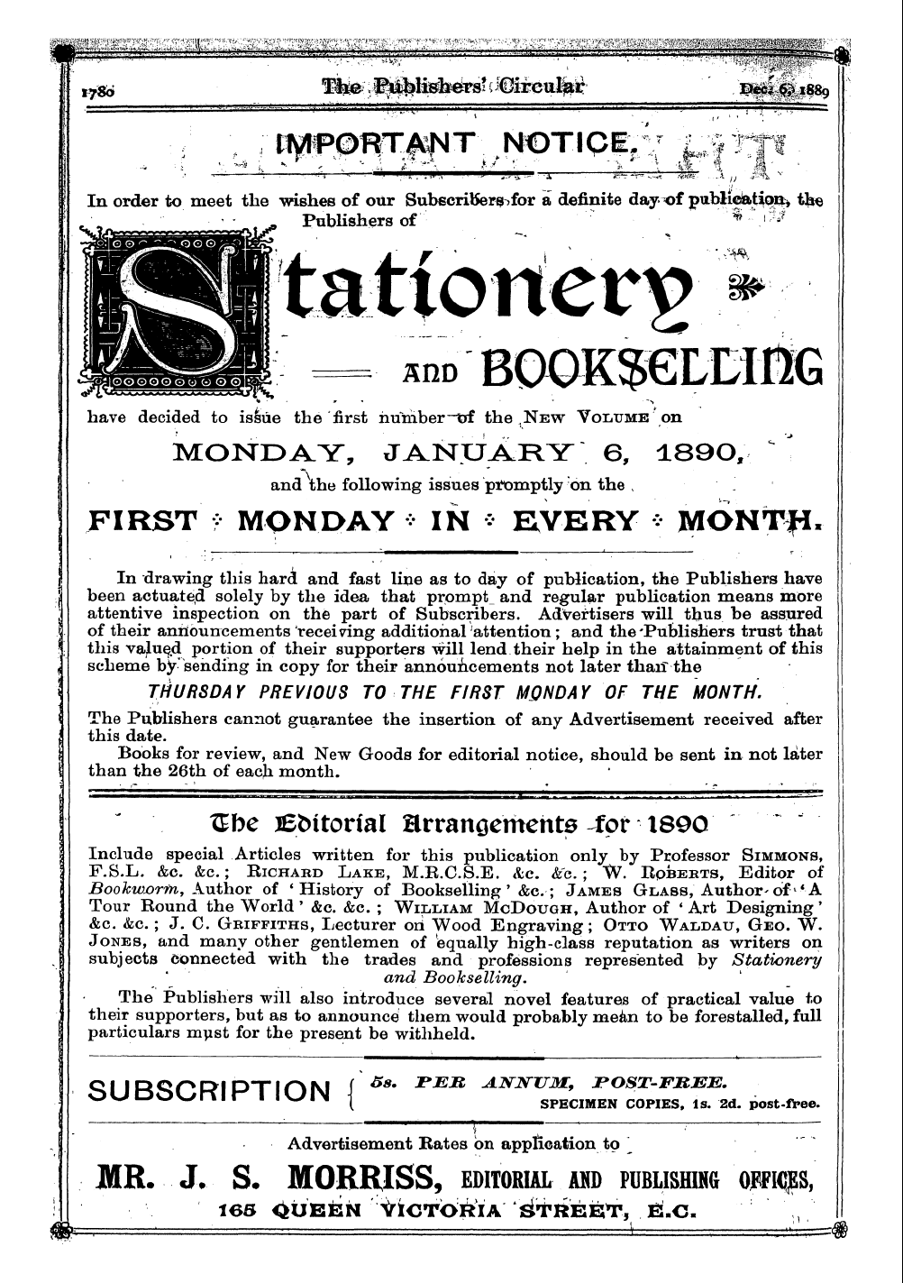 Publishers’ Circular (1880-1890): jS F Y, 1st edition - : 3>H • | '• Ff - > >;»I K T'K' ' ?F- 1'...