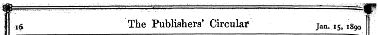 it The Publishers' Circular Jan. 15,1890