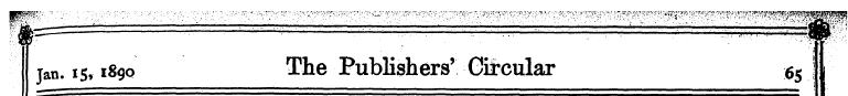 Jan . 15,1890 The Publishers' Circular $...